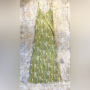 Marc Jacobs Bias Slip Maxi Dress in Green Floral